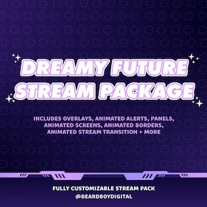 Lofi Dreamscape Twitch Stream Package – Animated Screens, Panels, Alerts, Stinger Transitions and Overlays for OBS, Streamlabs & More
