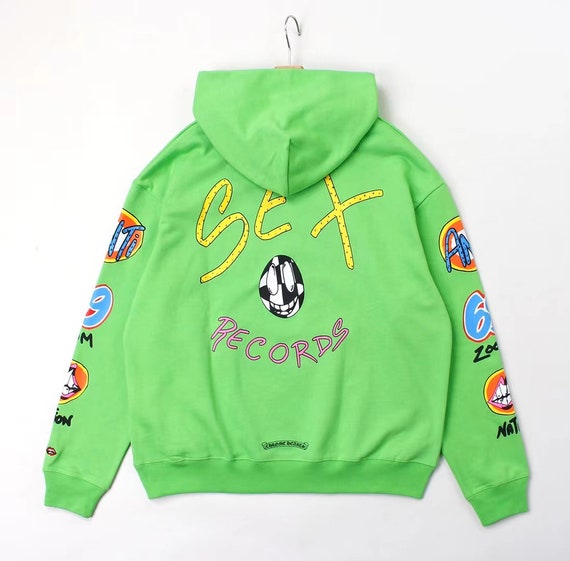 CHROME HEARTS Custom Matty Boy X Sex Records Green Pullover - Etsy