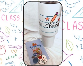 Personalized Teacher Tumbler with handle