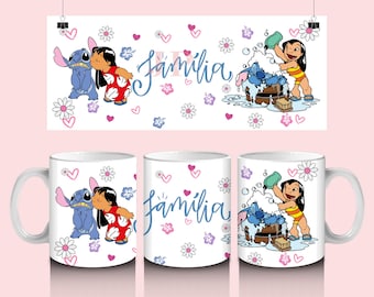 Taza de Lilo y Stitch PNG, archivo digital, Disney PNG, 1 PNG, taza Disney de 11 oz a 15 oz
