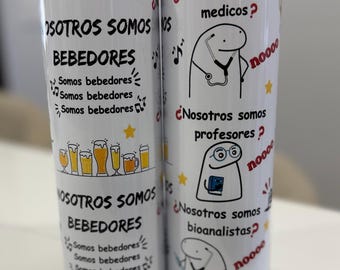 Nosotros somos bebedores vaso 20 oz / vaso español / frases latinas / botella de agua