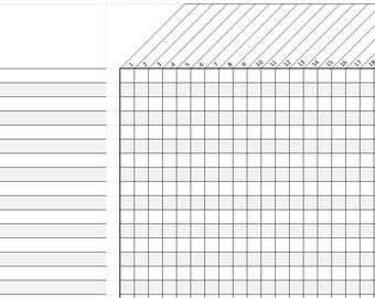 Printable Tracker - Habit Tracker - Fitness Challenge - Blank - Goal Spreadsheet
