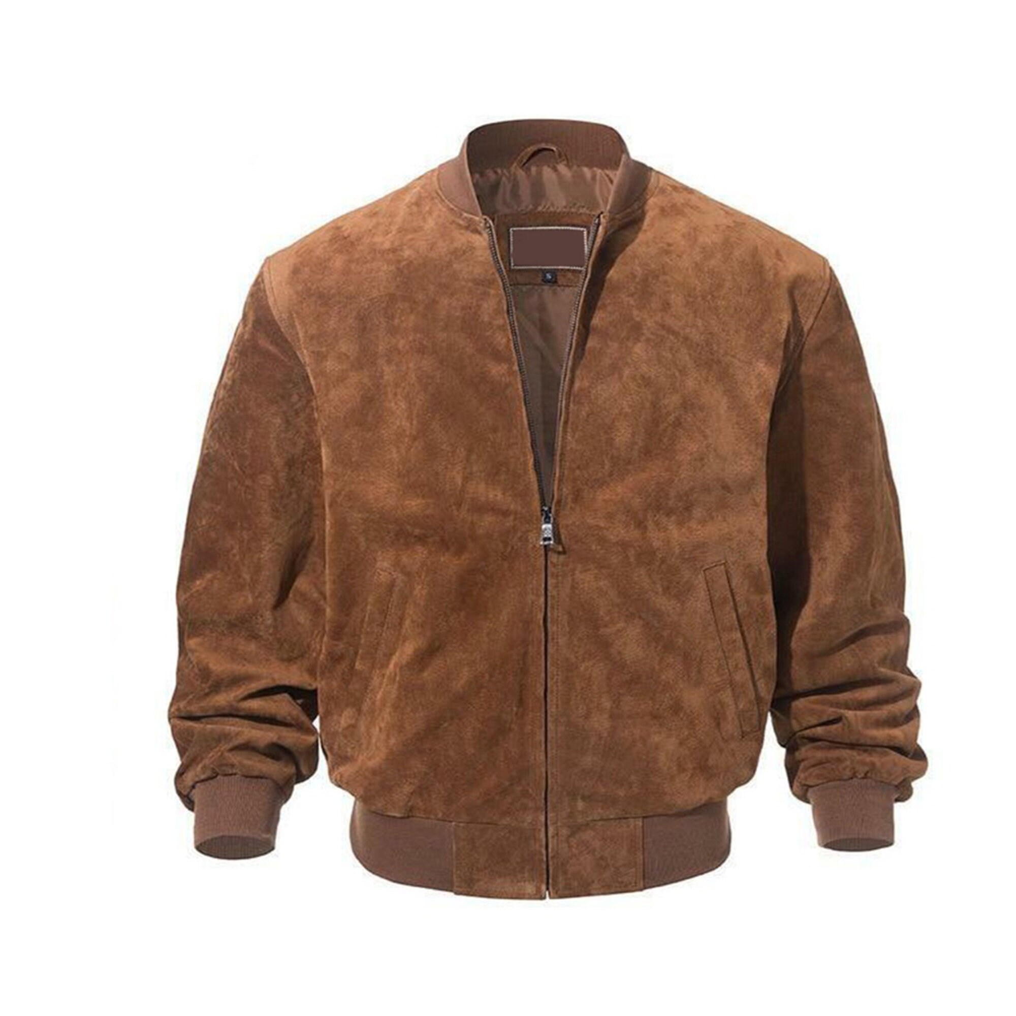 Adamsville Mens Brown Suede Bomber Jacket - Etsy