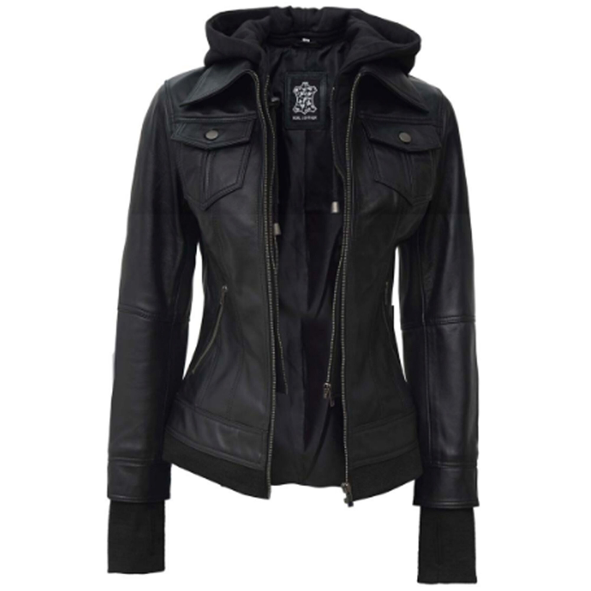 Leather Hooded Jacket - Etsy