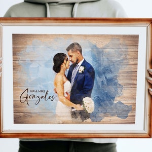 Custom Wedding Portrait |  Wedding Watercolor Painting  | Anniversary Gift  |  Wedding Gift  | Bride & Groom  | Gift for Couple  |  Family