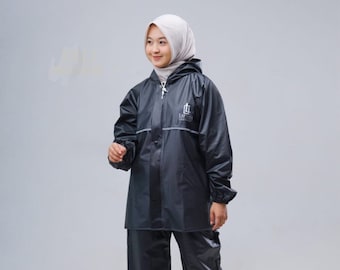 raincoats and trousers, the material is made of elastic rubber which is not easily torn