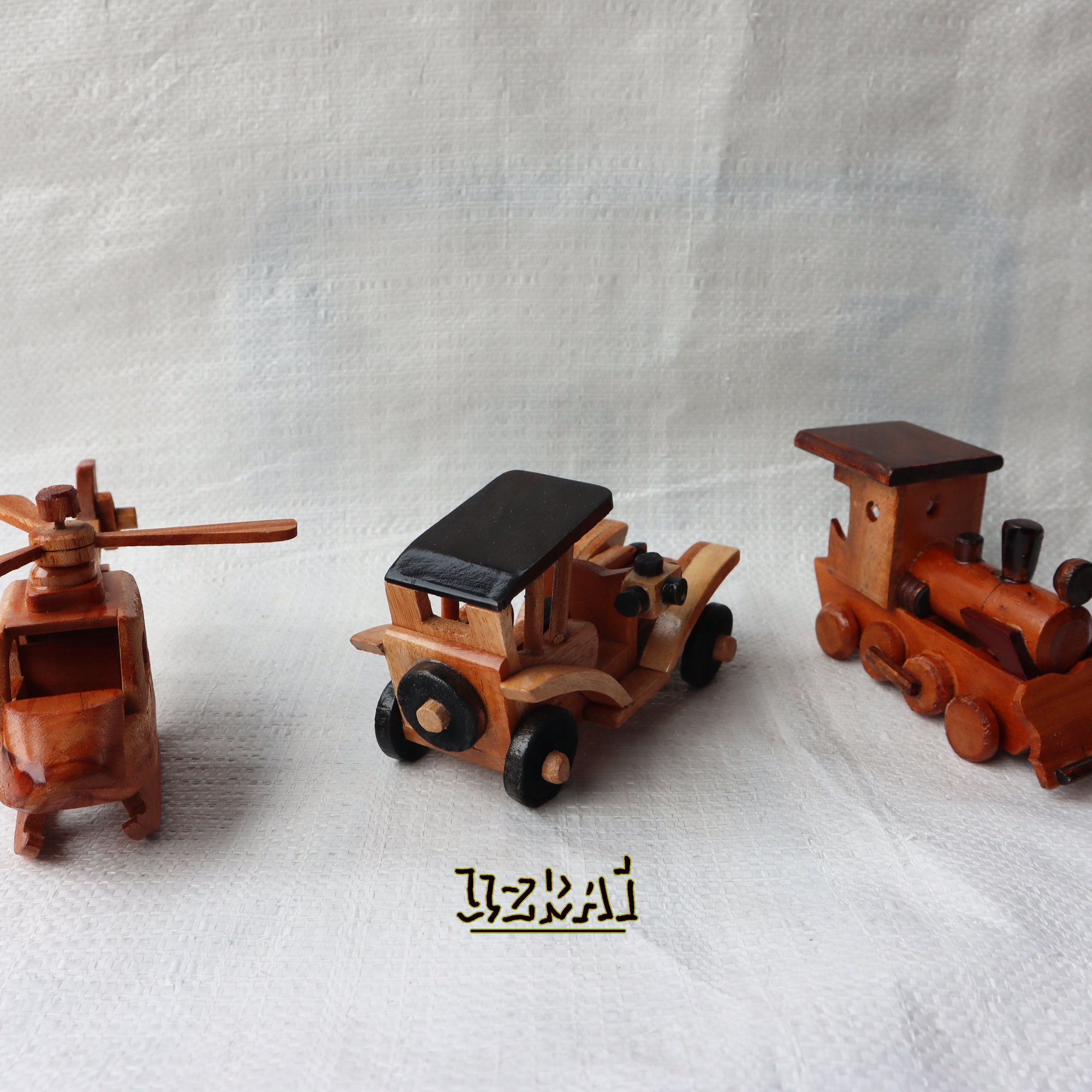 Vintage 19s Wooden Car Collection Miniature Handicraft Antique Old Cars