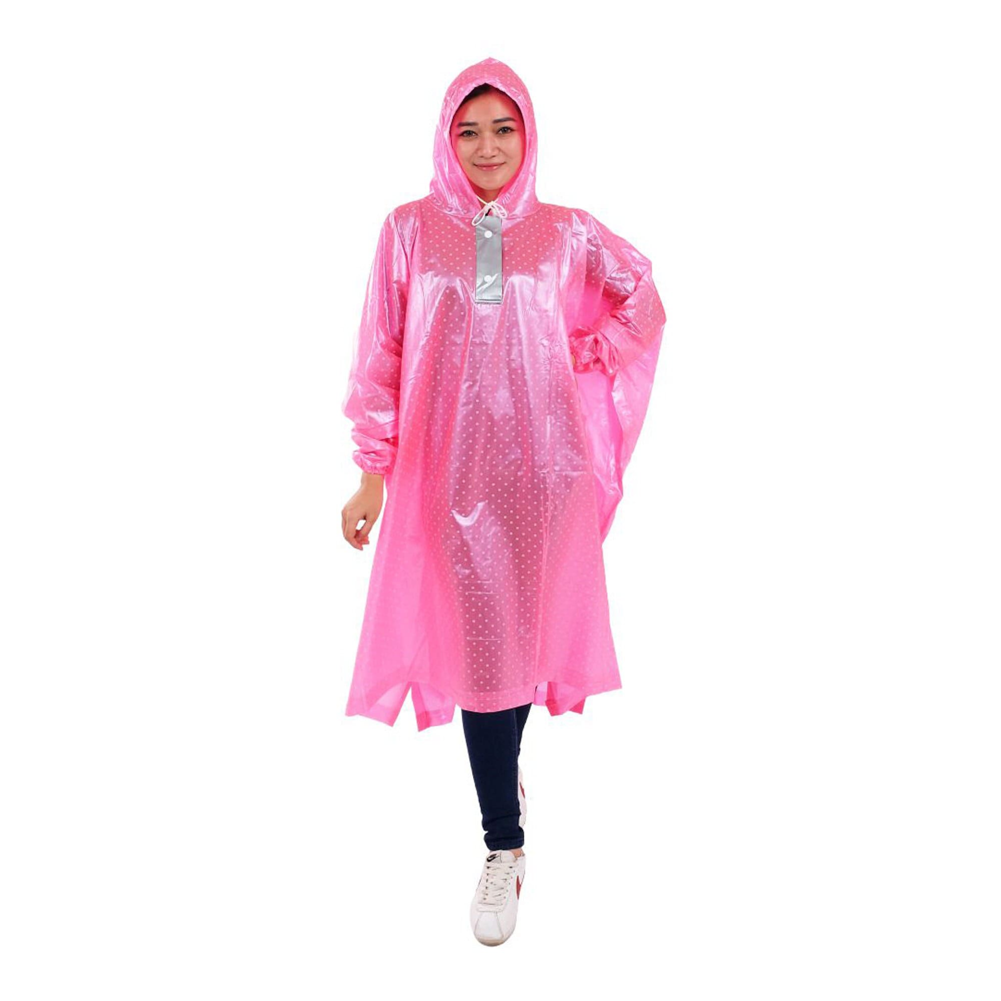 Pink pvc hotsell raincoat