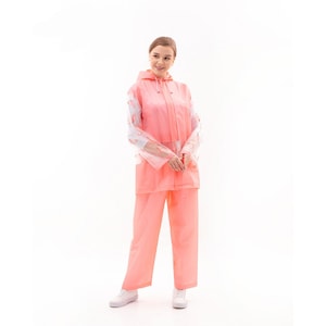 Women&#39;s raincoats, made from flexible PVC material