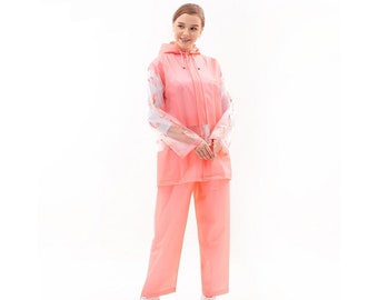 Women's raincoats, made from flexible PVC material