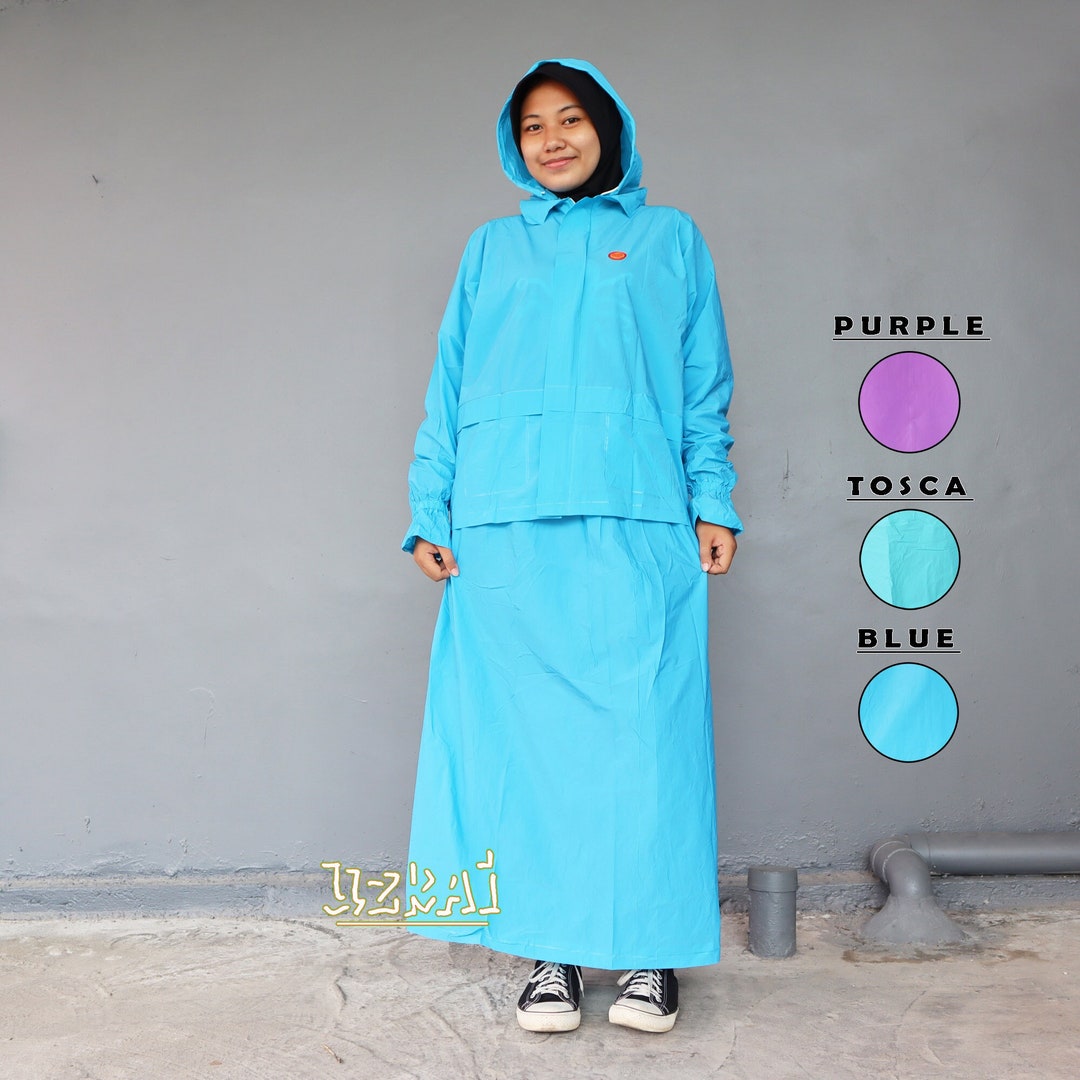 Raincoat Jacket and Dress With Zipper,neck Strap,scothligth, and Hood