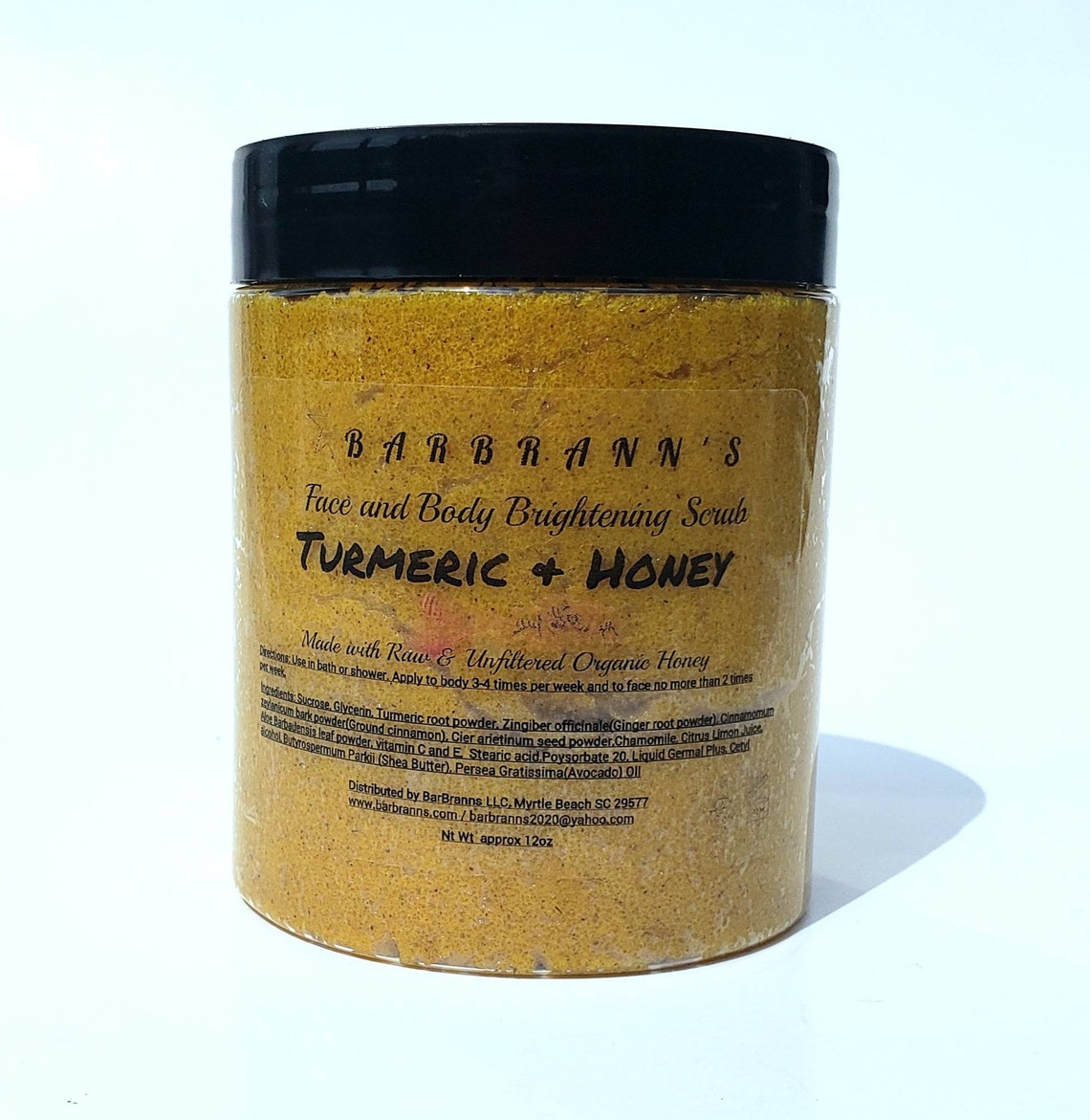Turmeric and Honey Body & Face Scrub Organic Materials Raw Etsy