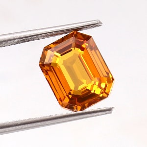 AAA 10x8 MM Top Quality Ceylon Fanta Orange Sapphire Loose Radiant Cut Gemstone,Excellent Prime Quality Gemstone For Ring & Jewellery