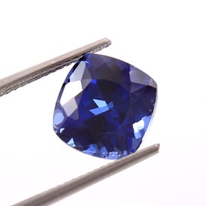 AAA Top QualityCeylon Blue Sapphire Loose Cushion Cut,Excellent Prime Quality Gemstone For All Kind Of Jewellery 10 x 10 MM