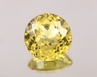 AAA 11x11 MM Top Quality  Ceylon Yellow Sapphire Loose Round Cut Gemstone,Excellent Prime Quality Gemstone For All Kind Of Jewellery