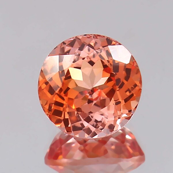 AAA  11x11 MM Top Grade Ceylon Padparadscha Sapphire Loose Round Brilliant Cut,Excellent Prime Quality Gemstone For All Kind Of Jewellery