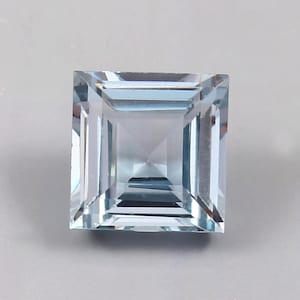 AAA Top Grade Brazilian Aquamarine Loose Square Cut , Excellent Prime Quality Gemstone For All Kind Of Jewellery 10x10 MM