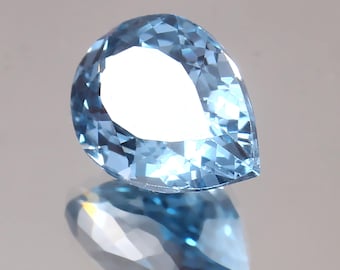 AAA 14x10 MM Top Grade Brazilian Aquamarine Loose Pear Cut,Excellent Prime Quality Gemstone For All Kind Of Jewellery