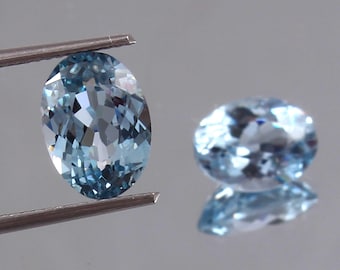 AAA Top Grade Brazilian Aquamarine Loose Oval Pair Cut,Excellent Prime Quality Gemstone For All Kind Of Jewellery 10x 8 MM