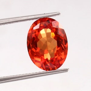 AAA 13x 10 MM Top Quality Ceylon Fanta Orange Sapphire Loose Oval Cut Gemstone,Excellent Prime Quality Gemstone For Ring & Jewellery