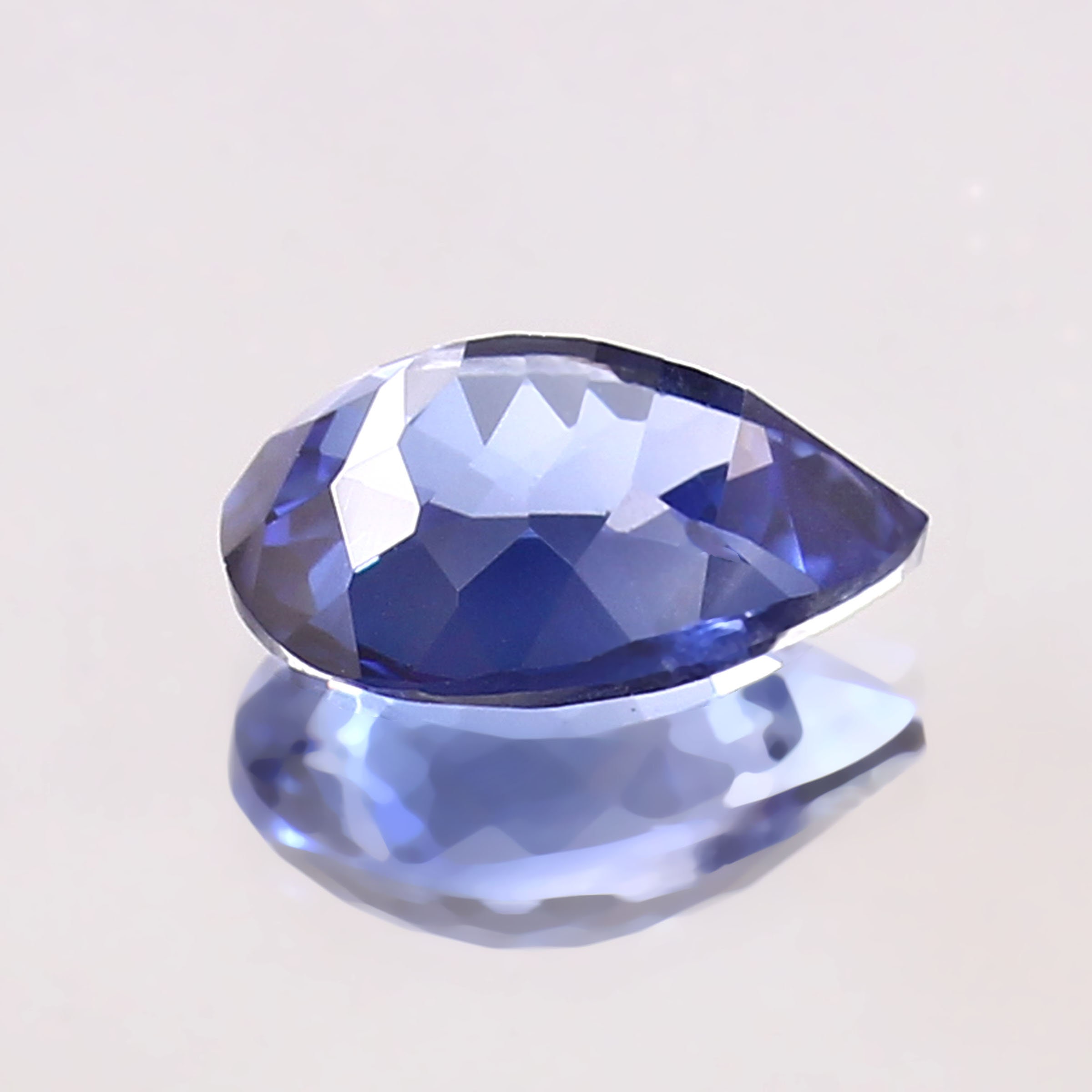 2 Saphirs Bleus Ceylan Naturels (Taille 11x9 Mm, Coupe Poire) - Qualité AAA - Non Montés