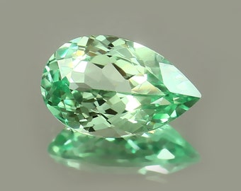Saphir Vert De Ceylan Naturel Taillé En Poire - 9,65 Carats - Qualité AAA - Certifié AGSL