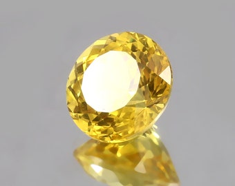 Saphir Jaune Naturel De Ceylan - 9x7 Mm Forme Poire - Qualité AAA Loupe Propre - Traité Par Chauffage - 1 Pièce