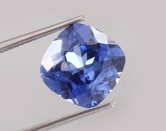 AAA Top Quality Ceylon Blue Sapphire Loose Cushion Cut,Excellent Prime Quality Gemstone For All Kind Of Jewellery 11 x 11 MM