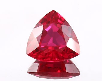 AAA Top Quality Mozambique Pegion Red Ruby Loose Trillion Cut Gemstone,Excellent Prime Quality Gemstone For All Kind Of Jewellery 10x10 MM
