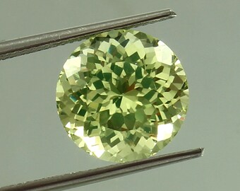 AAA Top Quality Chrysoberyl Yellowish Green Loose Round Brilliant Cut,Excellent Prime Quality Gemstone For All Kind Of Jewellery 12x12 MM