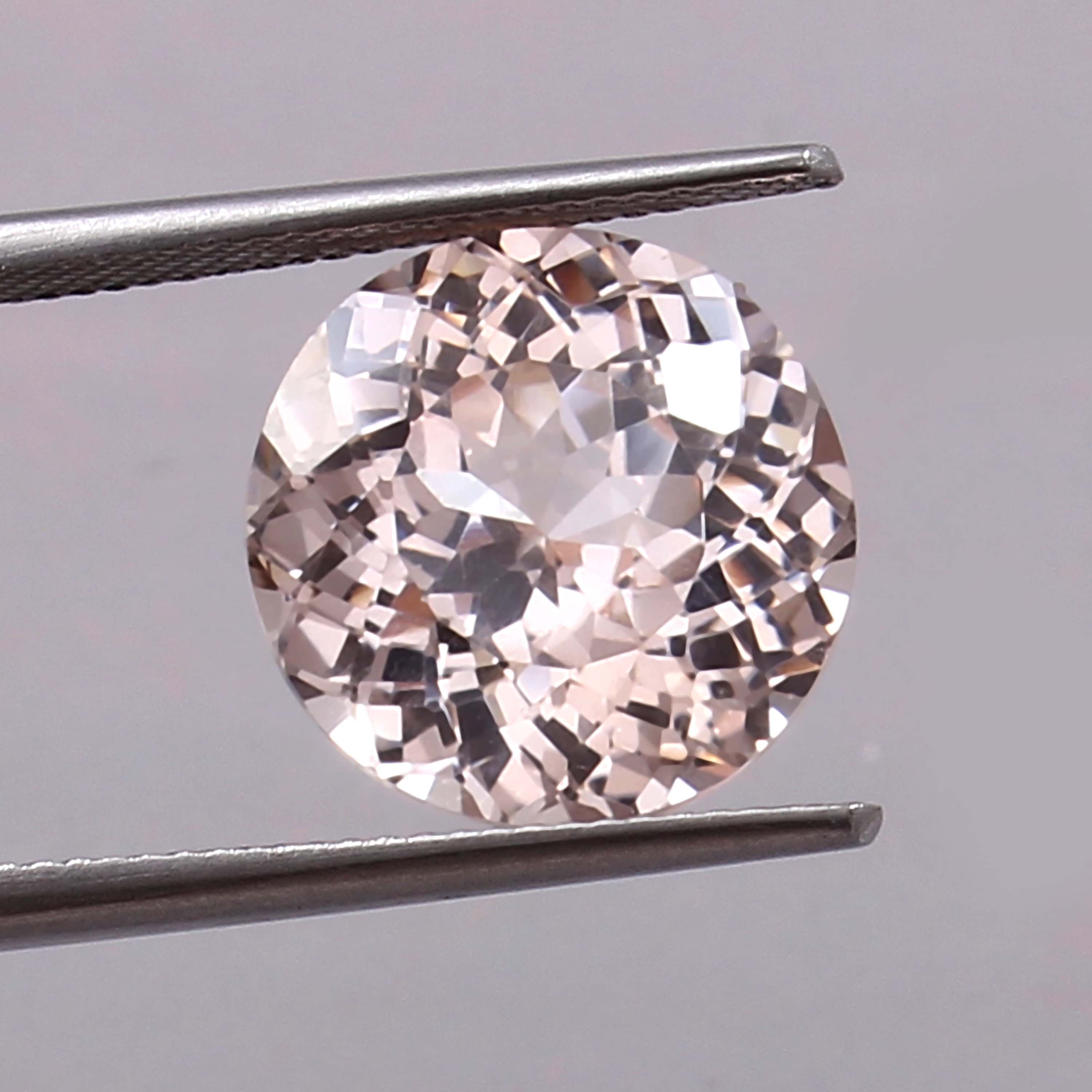 AAA Top Quality Pink Morganite Round Brilliant Cut, Excellent Prime Quality Gemstone For All Kind Of Jewellery 11x11 MM