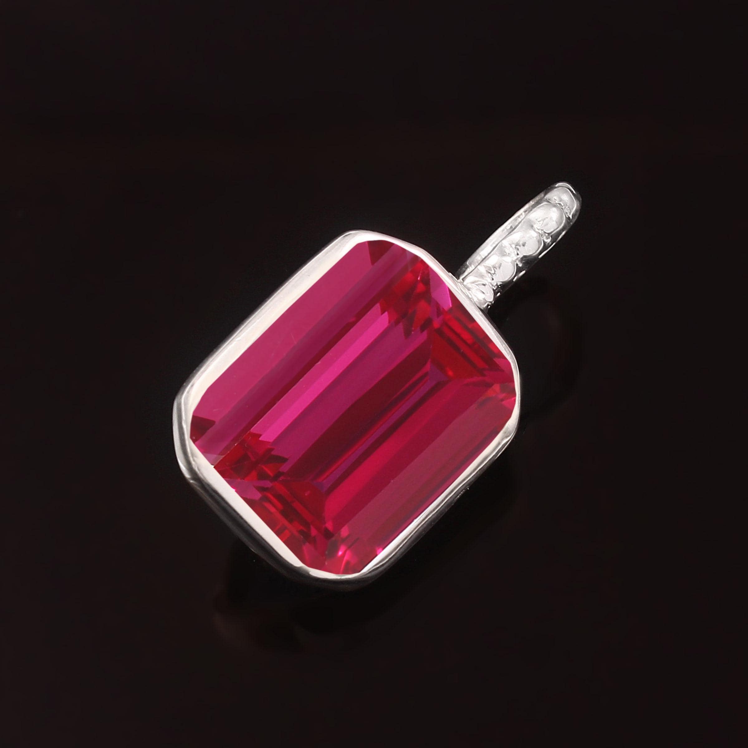 AAA 12x10 MM Top Quality Mosambique Ruby Radiant Shape Pendant