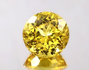 AAA 11x11 MM Top Quality  Ceylon Yellow Sapphire Loose Round Cut Gemstone,Excellent Prime Quality Gemstone For All Kind Of Jewellery
