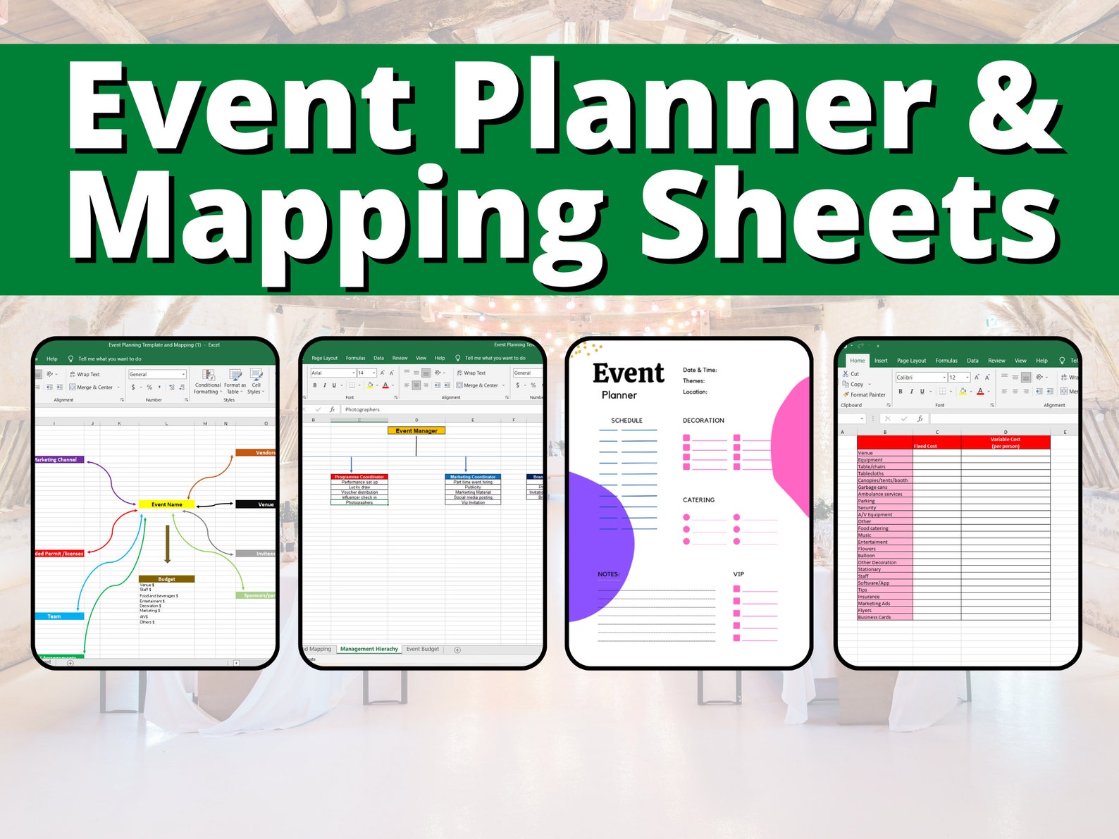 Event Planning Template , Event Mapping and Event Budget Planning in ...