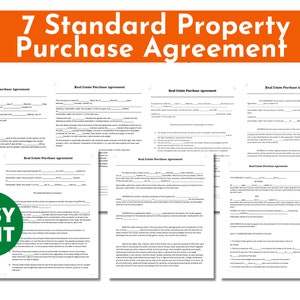 7 Standard Property Purchase Agreement Variation l Easy to edit Standard Property Purchase Agreement in Words