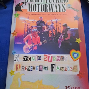 Manic Street Preachers Fanzine. Smart F’ing Motorways. Photo Zine Blog 2025 Tour.