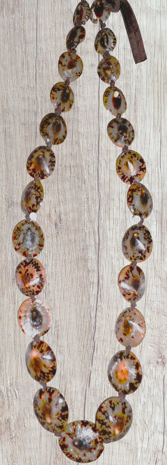Tiger cowrie shell necklace deals
