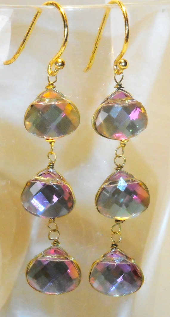 Swarovski Multi-Colored Crystal Drop Earrings