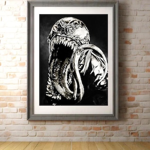 Venom Print: Hand Drawing Reproduction, Joe Tucker Art