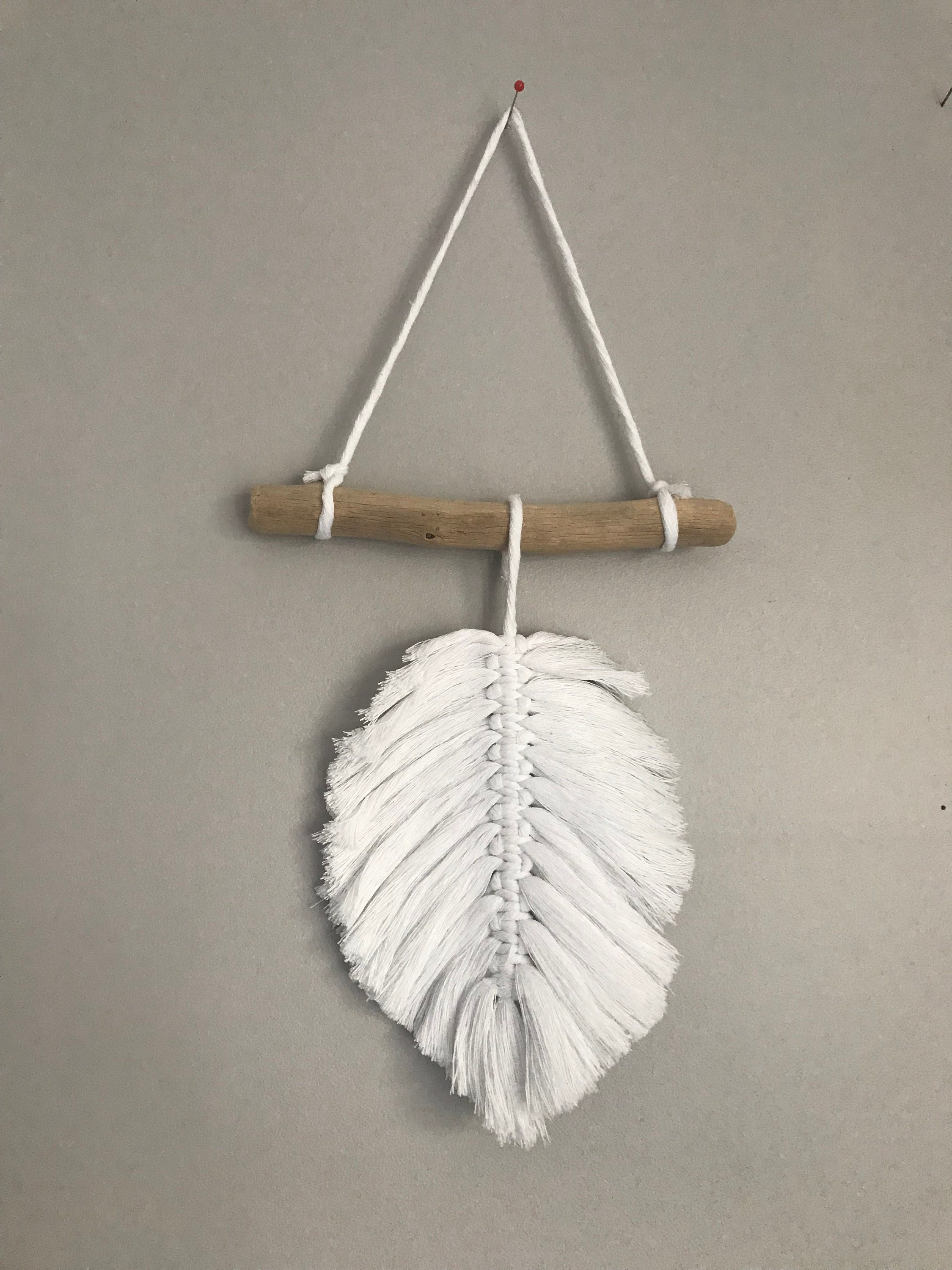 Macramé Plume à Suspendre Décoration