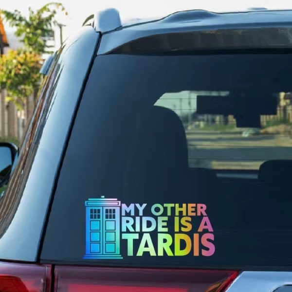 My other ride is a tardis car decal, mirror, laptop sticker. Free postage when you spend over 20.00 AUD.