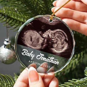 Ultrasound Christmas Ornament, Sonogram Ornament, Pregnancy Announcement Ornament, Gender Reveal Ornament, Babys Incoming Christmas 2024