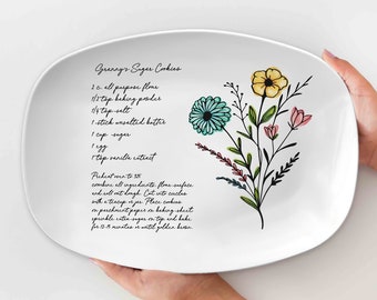 Handwritten Recipe Platter,Custom Your Favorite Recipe In Handwriting On A Keepsake Serving Platter,Mother Day Gift for Grandma,Mother Gifts