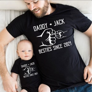 Personalized Dad And Son Shirt, First Fathers Day, Dad and Baby Matching Shirts, Christmas Matching Shirt Father and Son, Papa and Kid Shirt