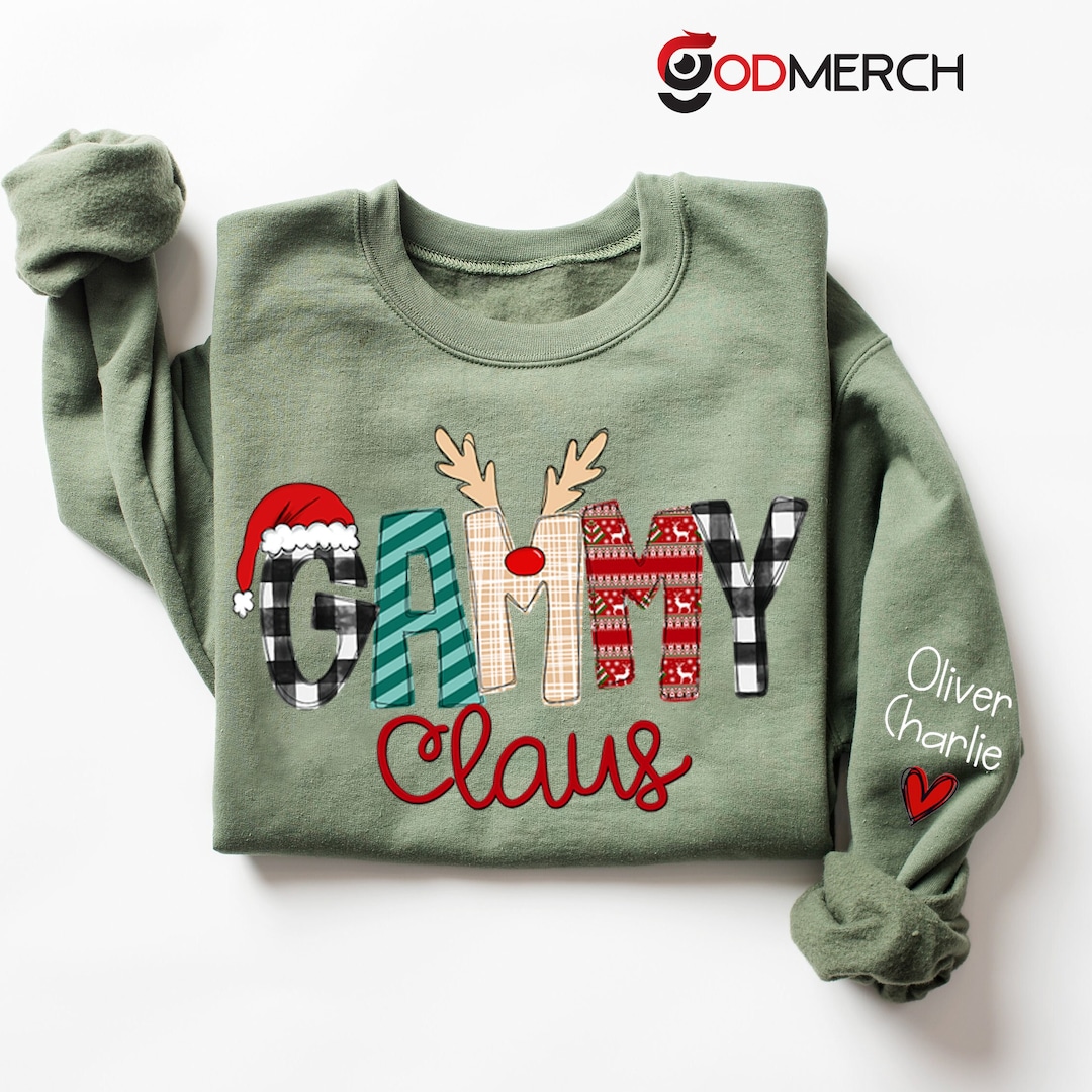ARTECE "Gammy" Sweatshirt For Grandma - Cotton Blend Crewneck Pullover With Heart Graphic, Green, Medium - View #6