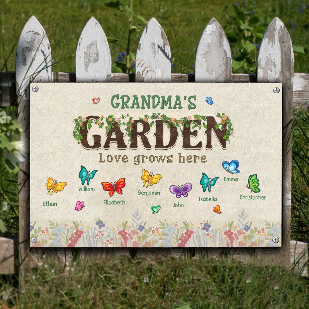 Personalized Greenhouse Metal Sign - Garden Decor - Gift Idea For Grandma/Mom/Garden Lover