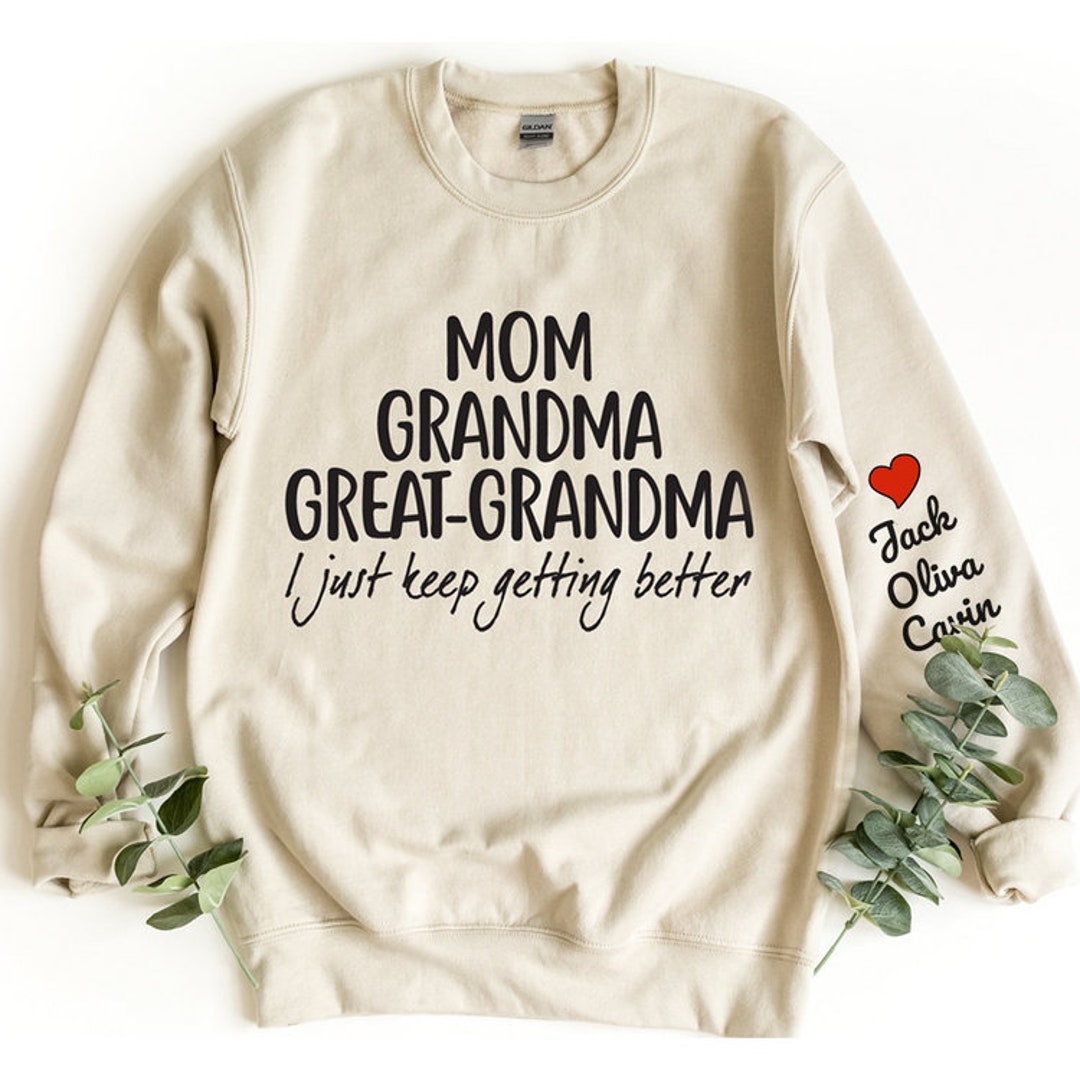 Personalized Mom Grandma Greatgrandma Sweatshirt, Pregnancy