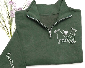 Personalized Besties Sweatshirt, Best Friends Crewneck, Girls Weekend Trip Matching Sweaters, Best Friend Birthday Gift, Best Friends Shirt