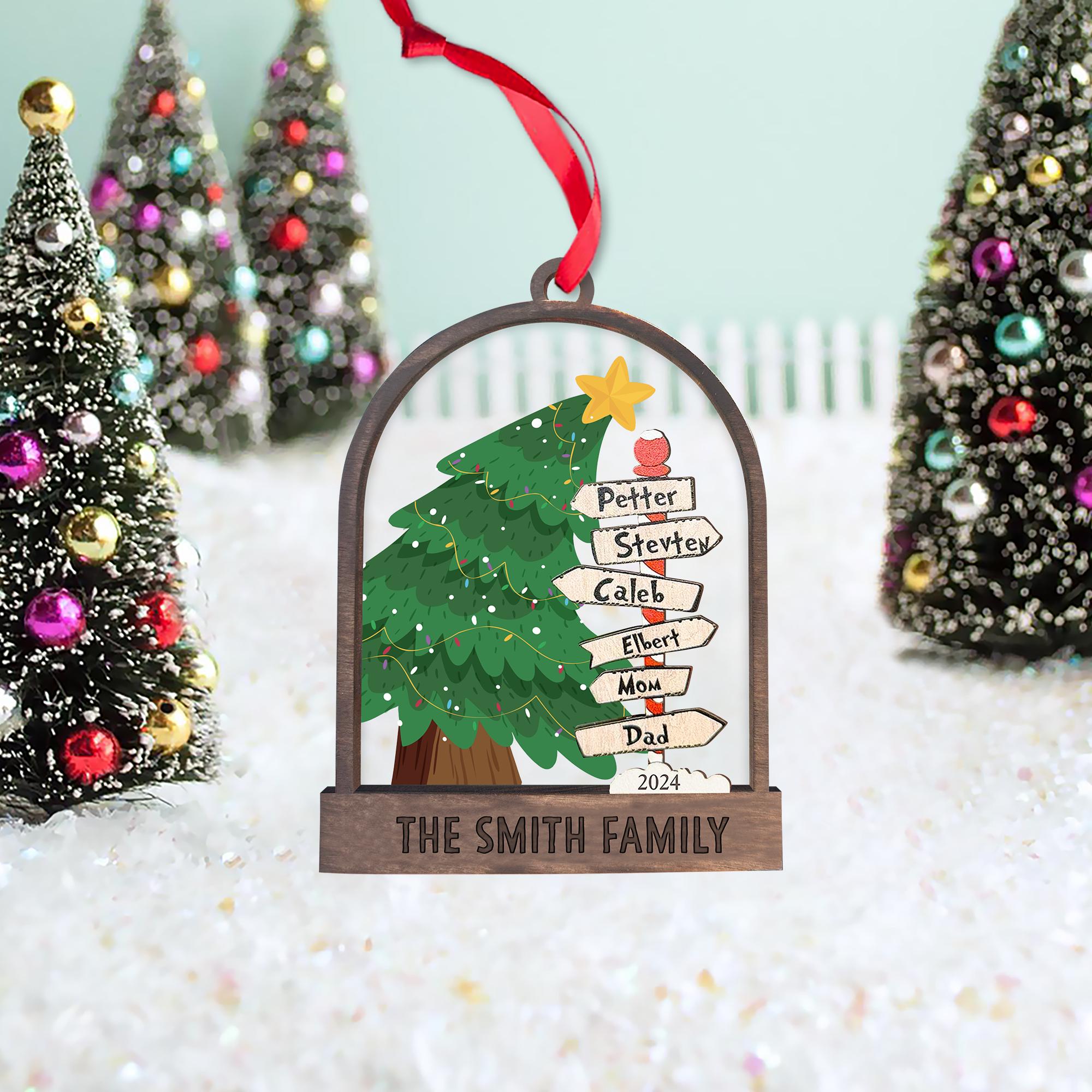 Personalized Family Christmas Ornament 2024, Christmas Ornament Gift, Custom Family Name Christmas Ornament, Christmas Tree Decoration