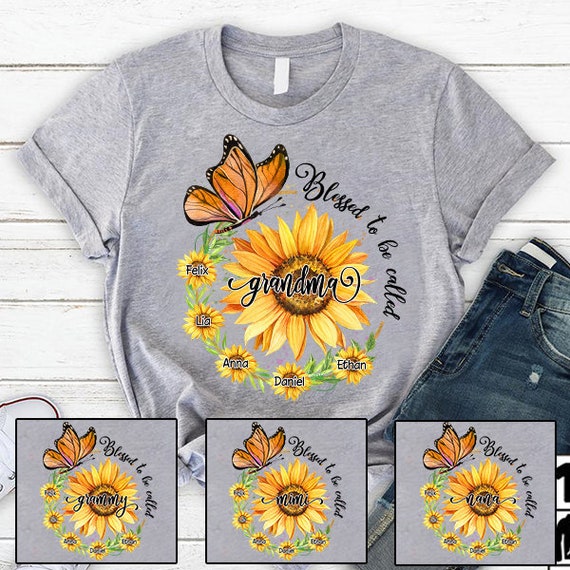 Blessed To Be Called Grammy Sunflower Tshirt Grandma Gifts Blessed To Be Called Grammy Sunflower Tshirt Grandma Gifts